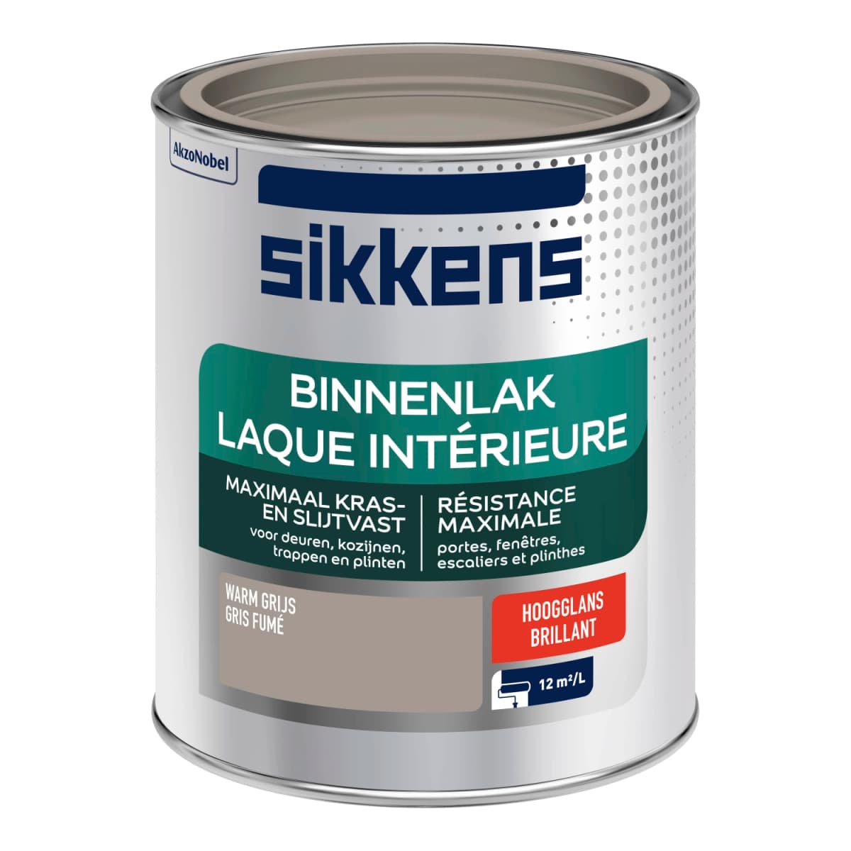 Sikkens Binnenlak Hoogglans - Warm Grijs - 0,75L