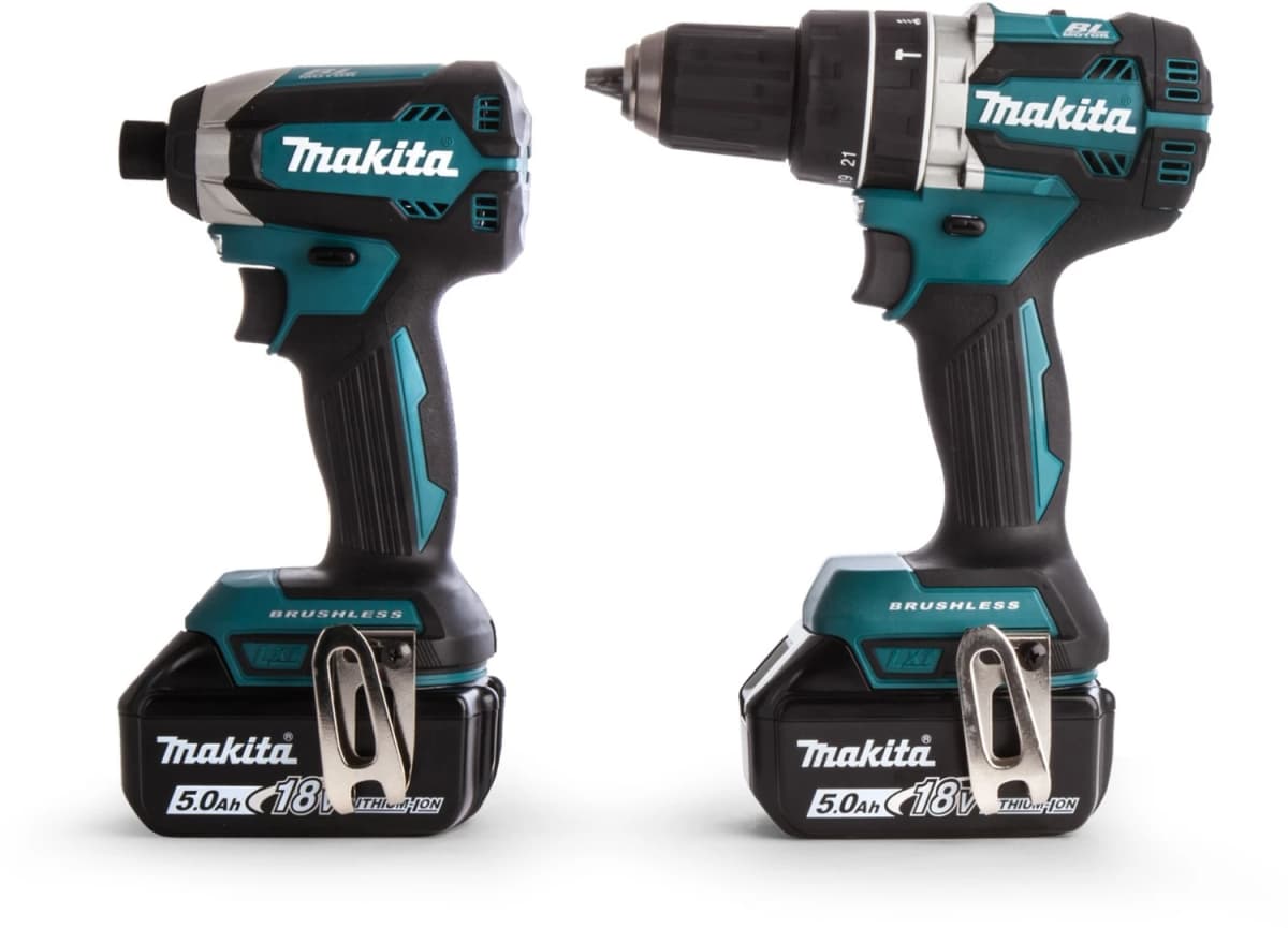 Makita DLX2180TJ 18V Li-Ion Accu Klop-/schroefmachine (DHP484)&Slagschroevendraaier (DTD153) Combiset (2x 5,0Ah Accu) In Mbox - Koolborstelloos thumbnail 2