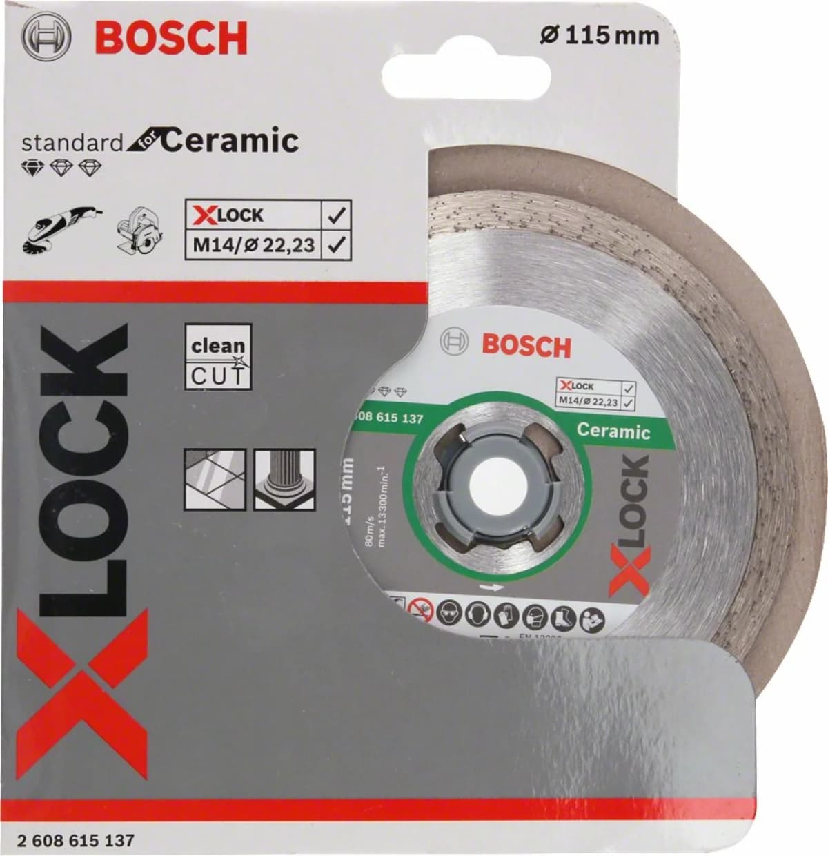 Bosch 2608615137 X-Lock Diamantschijf Standard For Ceramic - 115mm