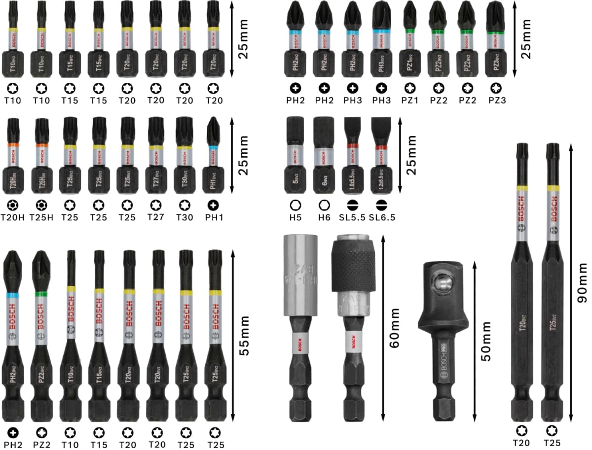 Bosch 2608521U78 41-delige PRO Impact Schroefbitset thumbnail 4