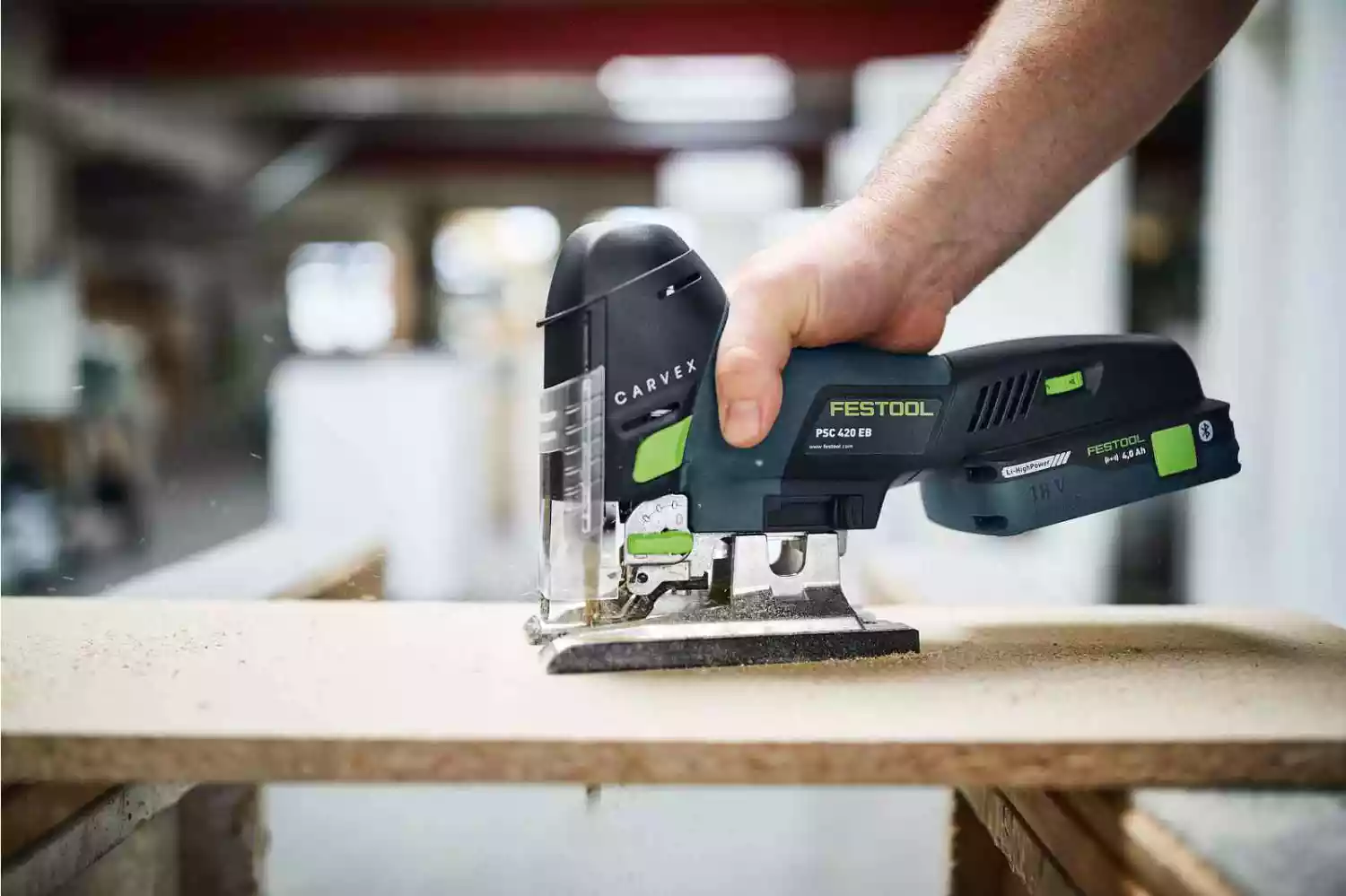 Festool CARVEX PSC 420 EB-Basic 18V Li-Ion Accu Decoupeerzaagmachine Body In Systainer - 120mm thumbnail 4