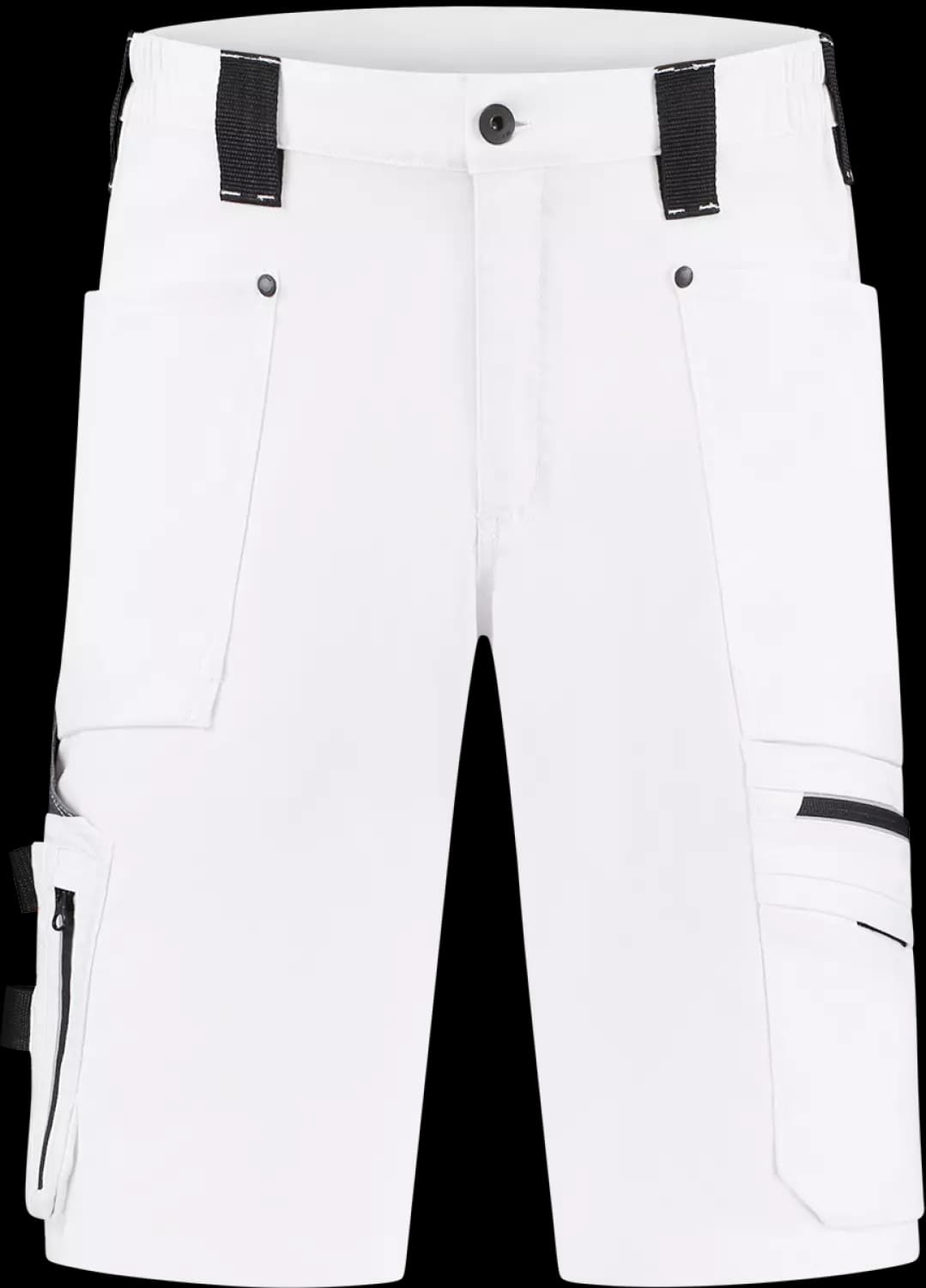 Workman 9083 STRETCH Bermuda Werkbroek P2S - Wit / Grijs - Maat 56 (40/34)