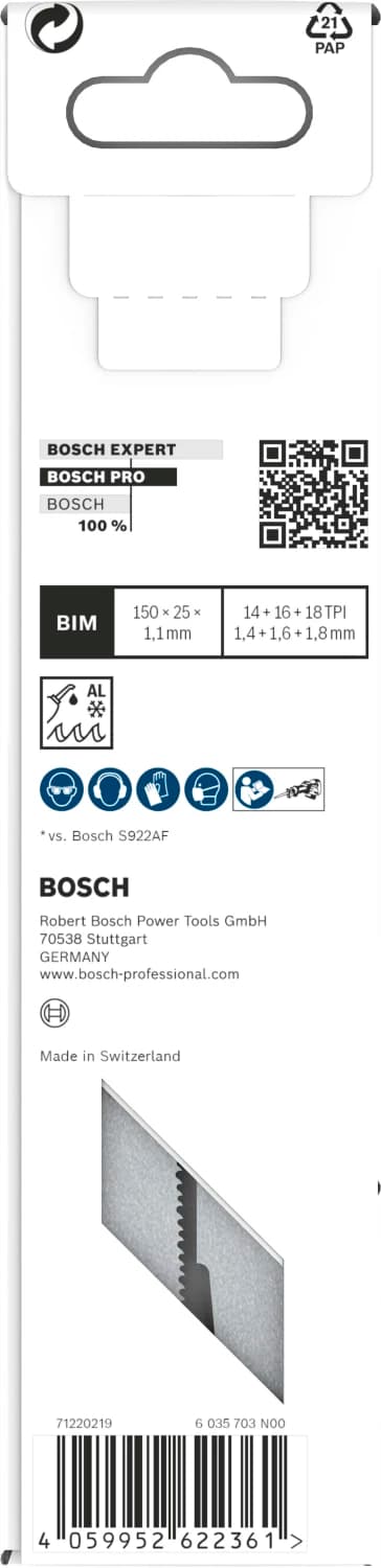 Bosch 2608658991 / S937BEF PRO Reciprozaagblad - Metaal - 150mm (5 St.) thumbnail 3
