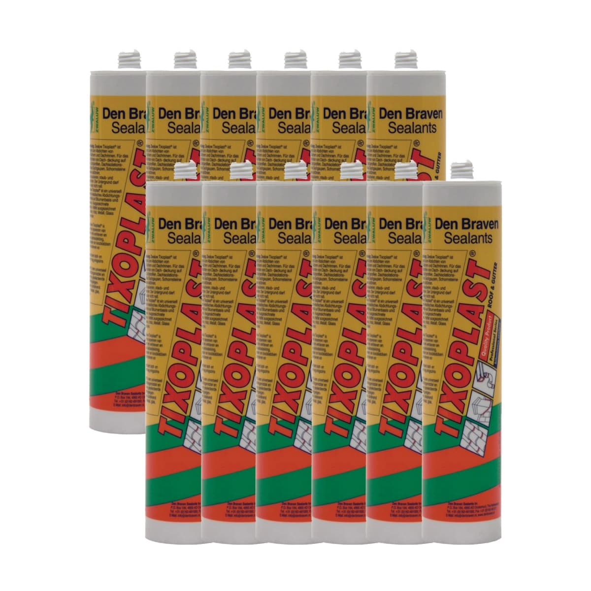 Zwaluw Den Braven 10121601 Tixoplast Dakkit - Zwart - 310ml - 12st