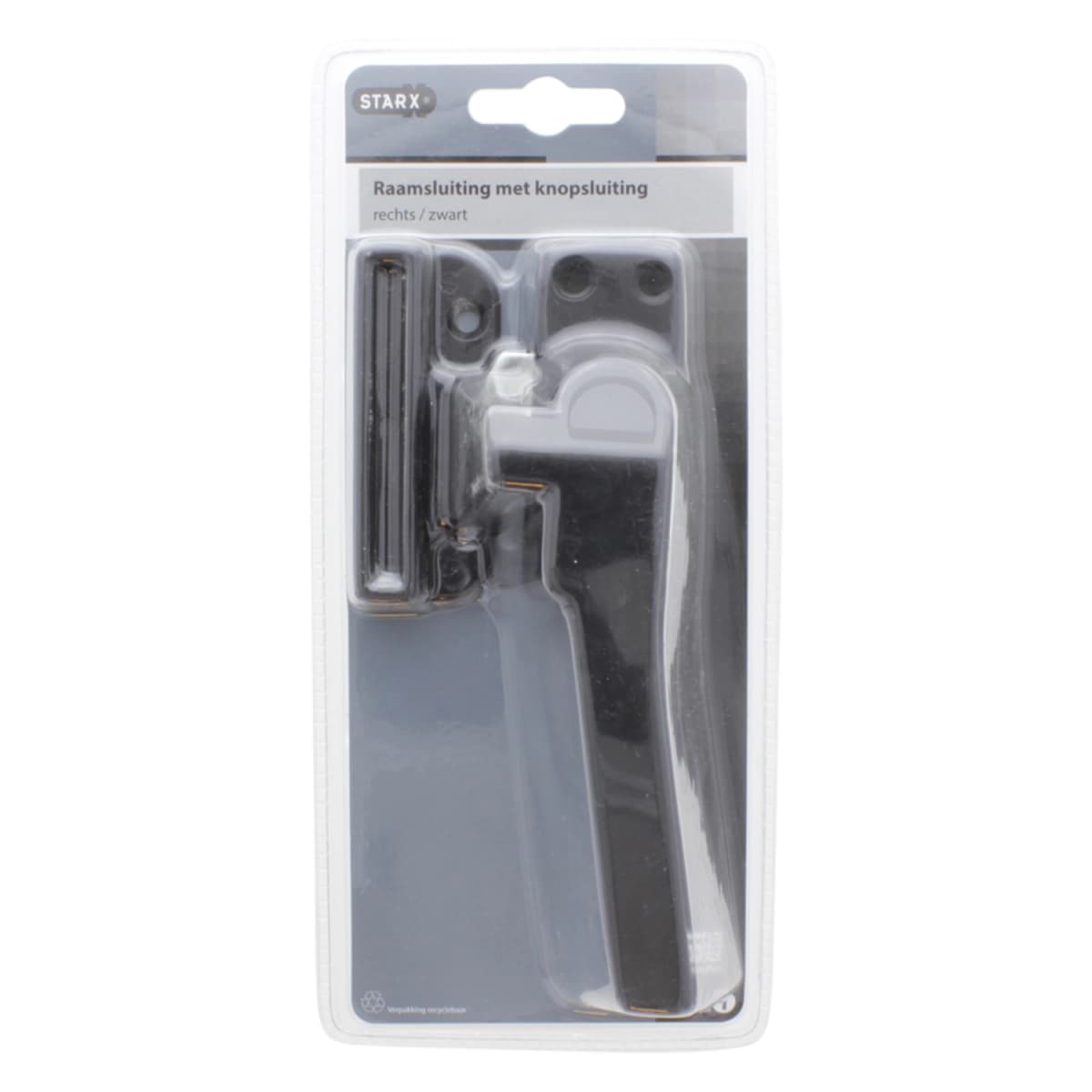 Starx 87.604.49 Raamsluiting Met Nok En Knop - Rechts - Zwart thumbnail 2
