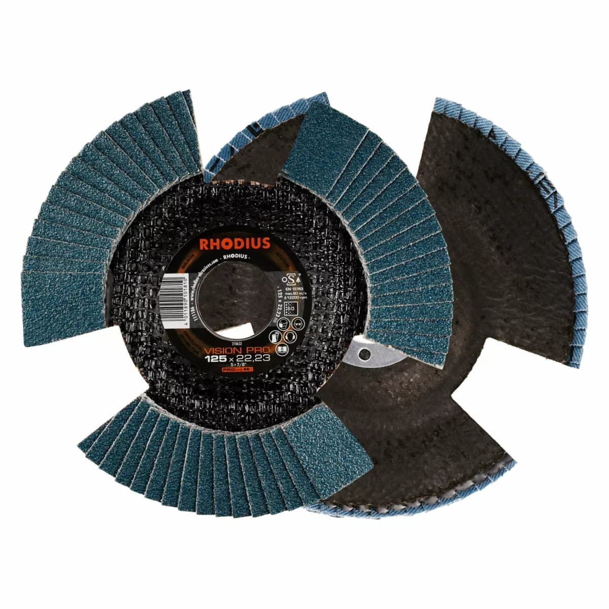 Rhodius 210632 Vision Pro PROline Ll Lamellenslijpschijf 125x22,23 (10 St) K60