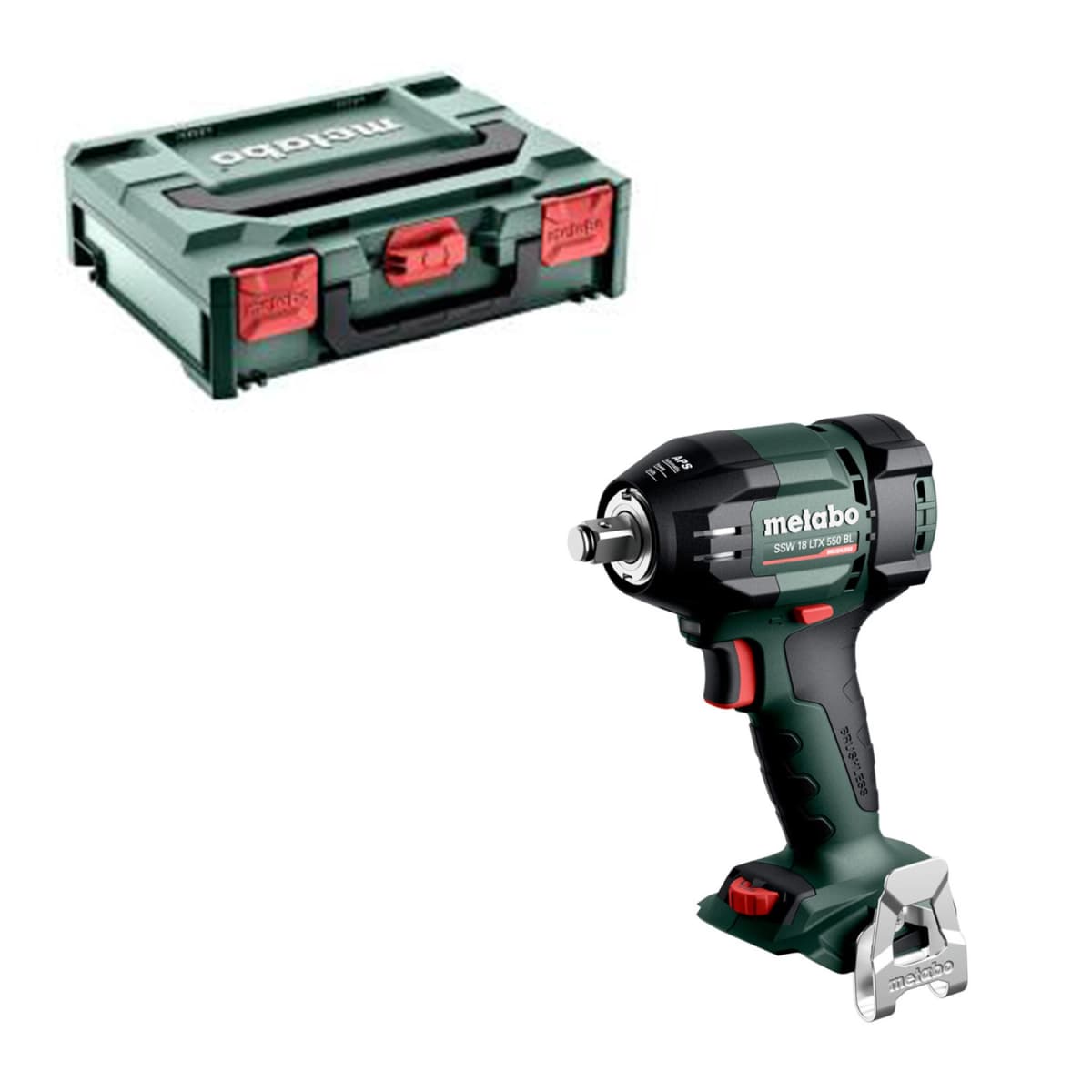 Metabo SSW 18 LTX 550 BL 18V Li-ion Accu Slagmoersleutel Body In MetaBox - 550Nm