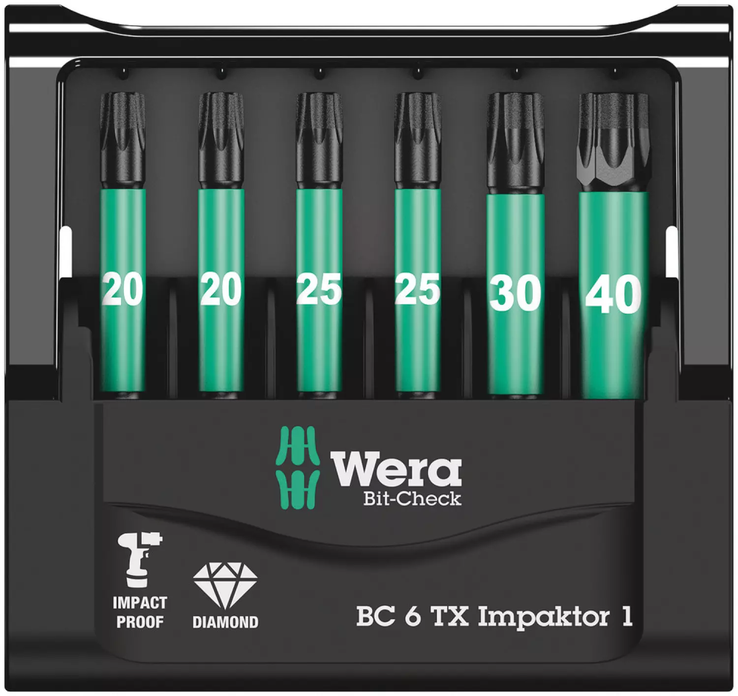 Wera 05057693001 6-delige Bit-Check 6 Impaktor 1 Bitset - Torx thumbnail 2