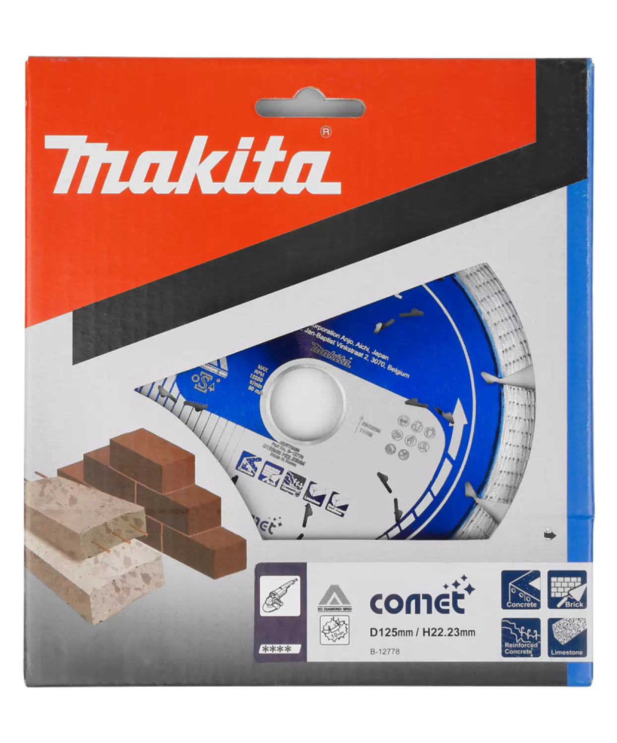 Makita B-12778 Diamantdoorslijpschijf - 125 X 22,23/20mm - Beton - Steen thumbnail 2