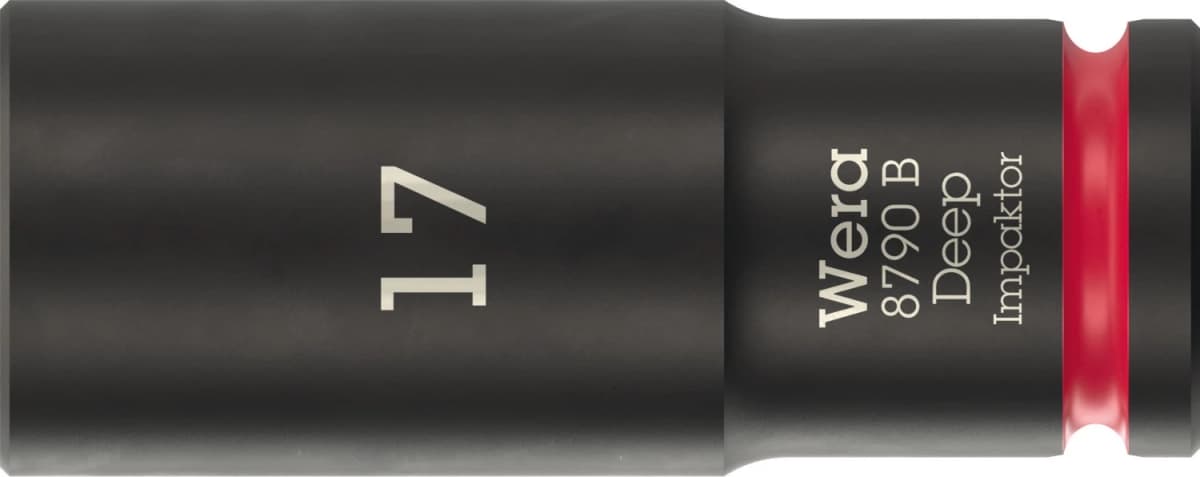 Wera 05005558001 8790 B Impaktor Deep Lange Krachtdop - 3/8"- Zeskant - 17 X 63mm