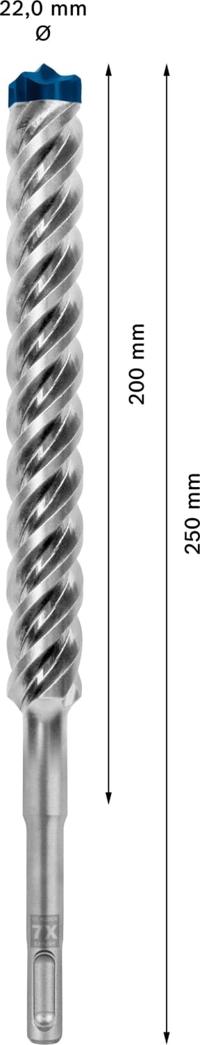 Bosch 2608900146 EXPERT Hamerboor SDS Plus-7X - 22x200x250mm thumbnail 3