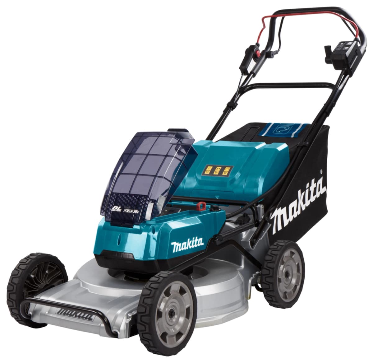 Makita DLM533PT4 36V (2x 18V) Li-Ion Accu Grasmaaier Set (4x 5.0Ah Accu) - 53cm - Zelfrijdend - Koolborstelloos thumbnail 2
