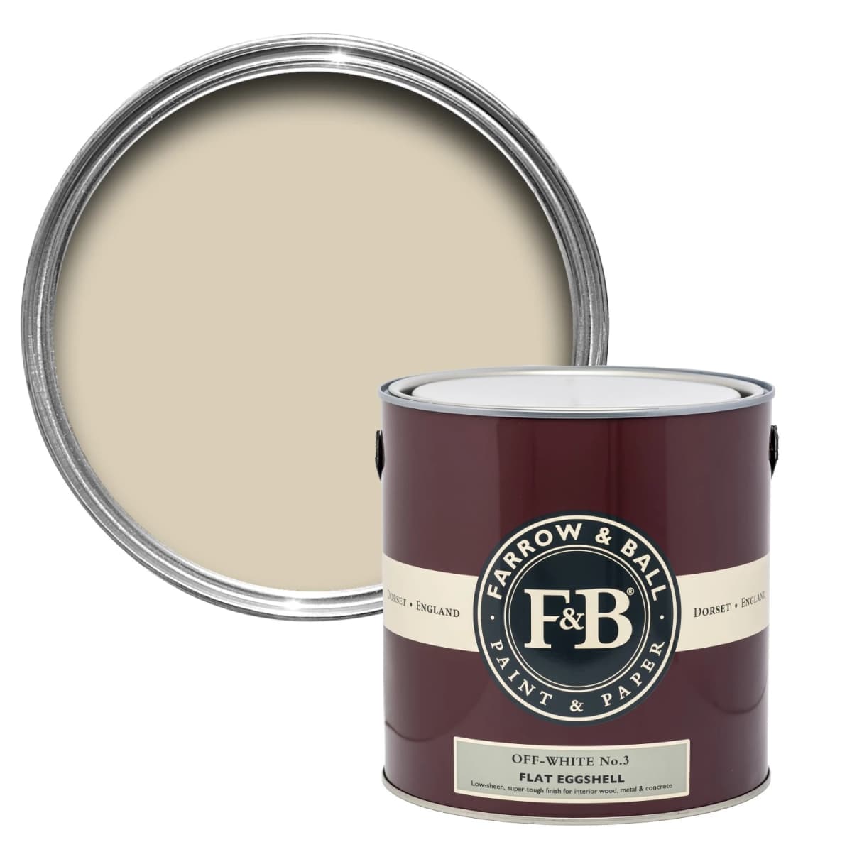 Farrow&Ball Flat Eggshell Off White No.3 - 750ml