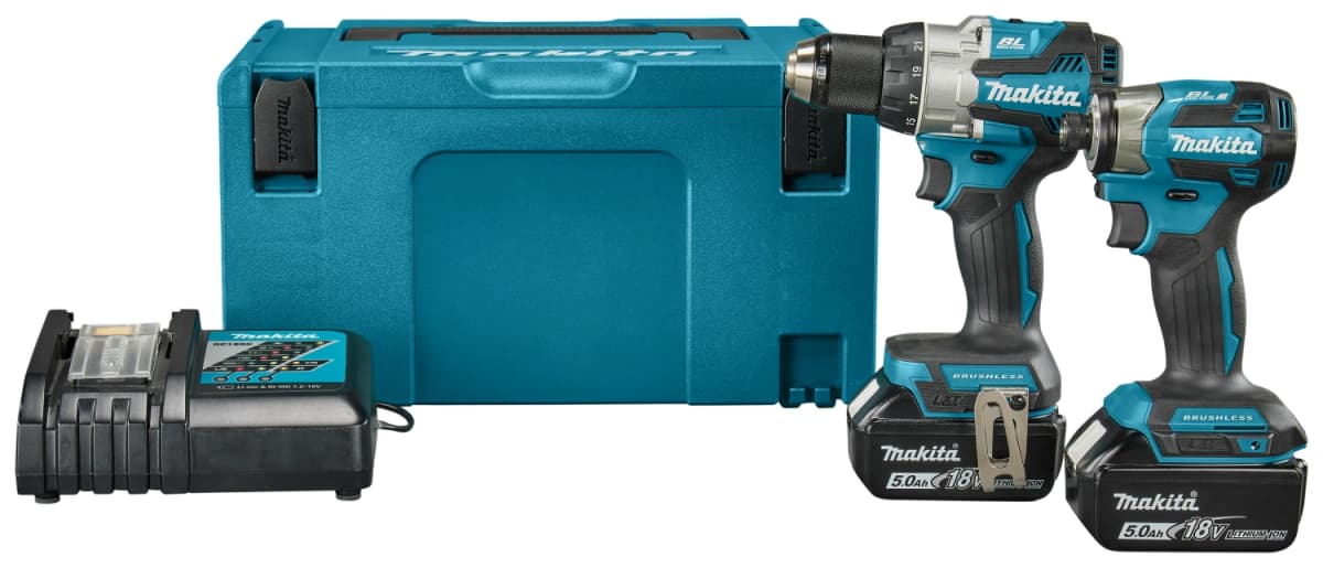 Makita DLX2527TJ 18V Li-ion Accu Boor-/schroefmachine (DDF489)&Slagschroevendraaier(DTD173) Combiset (2x 5.0Ah Accu) In Mbox