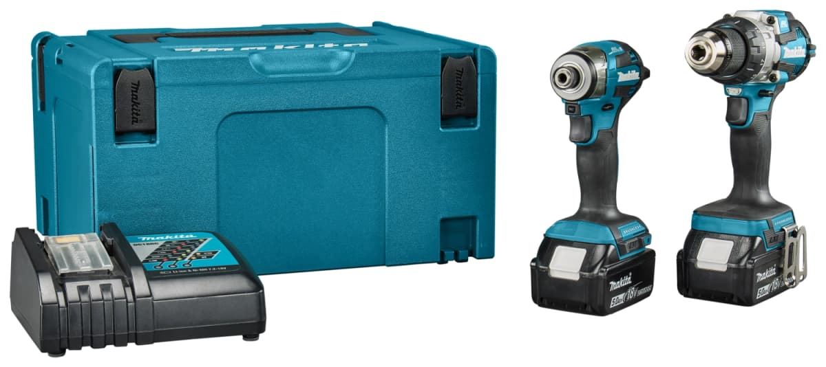 Makita DLX2527TJ 18V Li-ion Accu Boor-/schroefmachine (DDF489)&Slagschroevendraaier(DTD173) Combiset (2x 5.0Ah Accu) In Mbox thumbnail 2