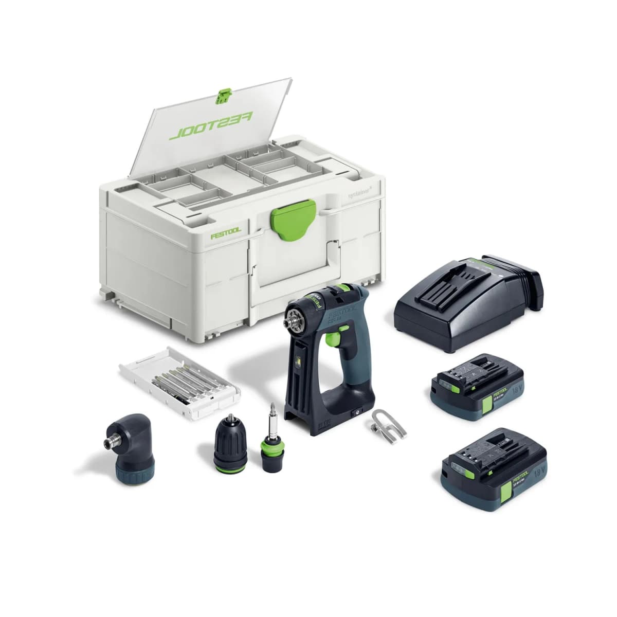 Festool CXS 18 C 3,0-Set 18V Li-Ion Accu Schroefboormachine (2x 3,0Ah) In Systainer - 40Nm