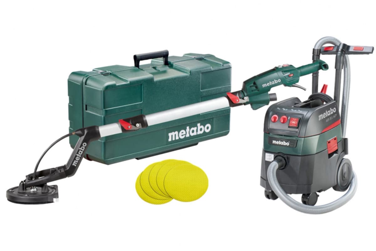 Metabo 690886000 Langnek Schuurmachine 225mm (LSV 5-225)&Alleszuiger / Bouwstofzuiger (ASR 35 L ACP) Combiset - 1400W - L-klasse - 35L