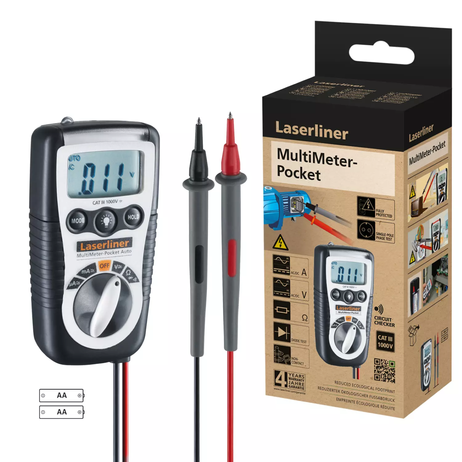 Laserliner MultiMeter Pocket Digitale Multimeter - 600V AC/DC&200mA thumbnail 2