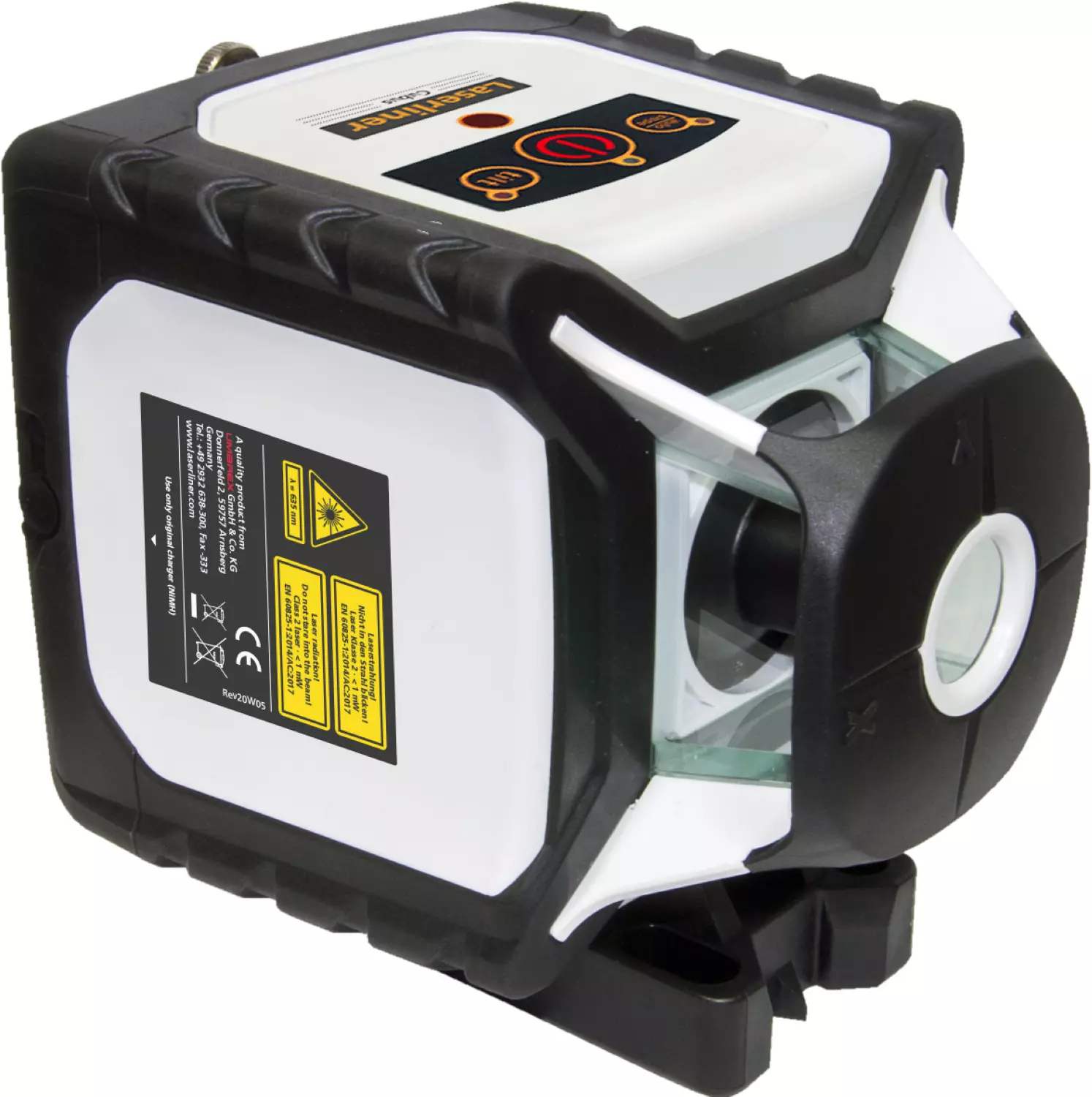 Laserliner Cubus 210 S Roterende Laser Set Incl. Statief, Ontvanger En Meetlat In Koffer - Rood - 200 M - IP66 thumbnail 4