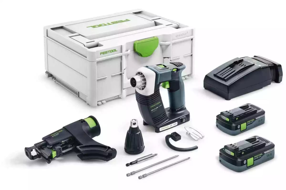 Festool DURADRIVE DWC 18-4500 HPC4,0 I-Plus 18V Li-Ion Bandschroefmachine Set (2x 4,0Ah) In Systainer - 14Nm - Koolborstelloos