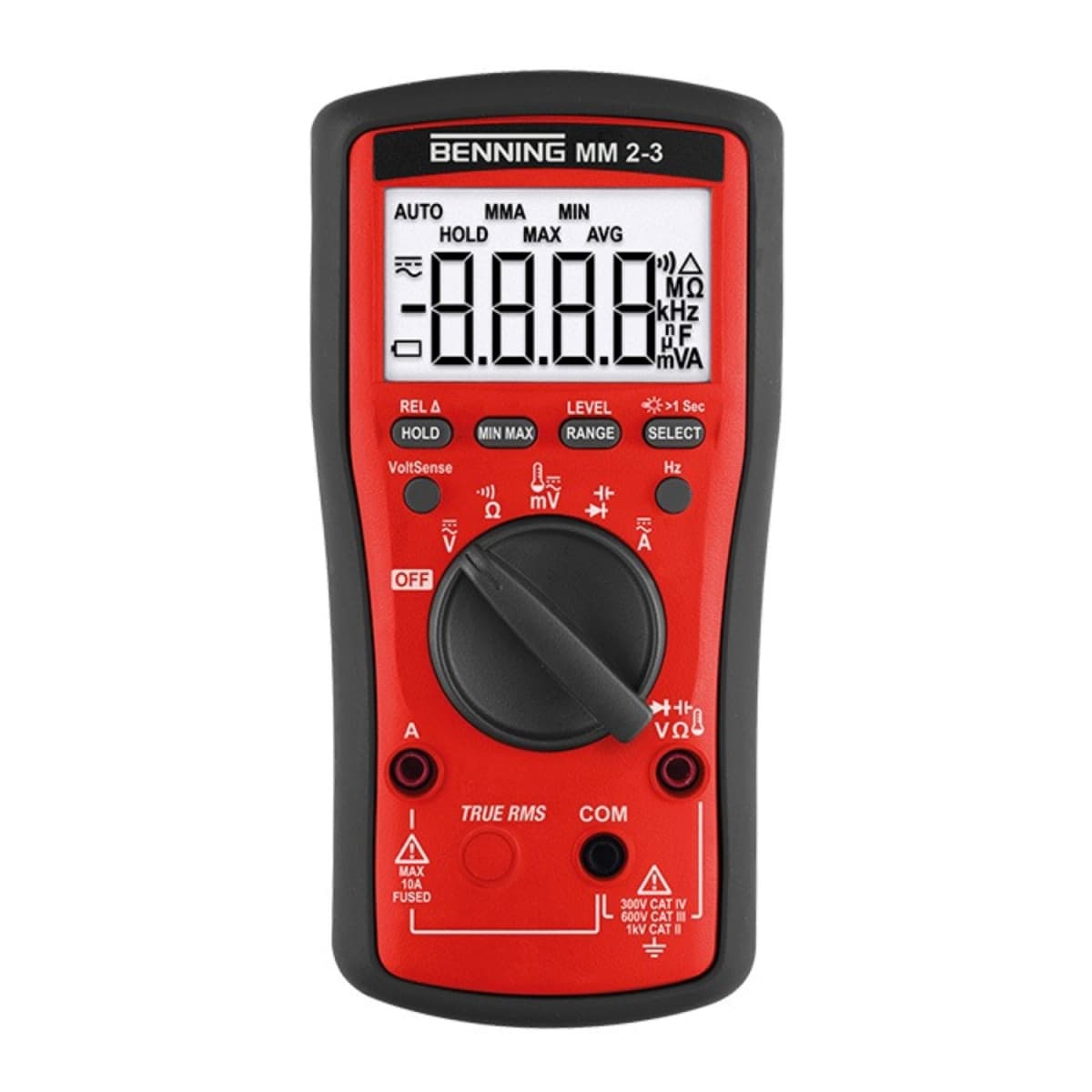 Benningmm 2-3 Digitale Multimeter TRUE RMS - AC/DC 1000V&10A - CAT III 1000V / CAT IV 600V