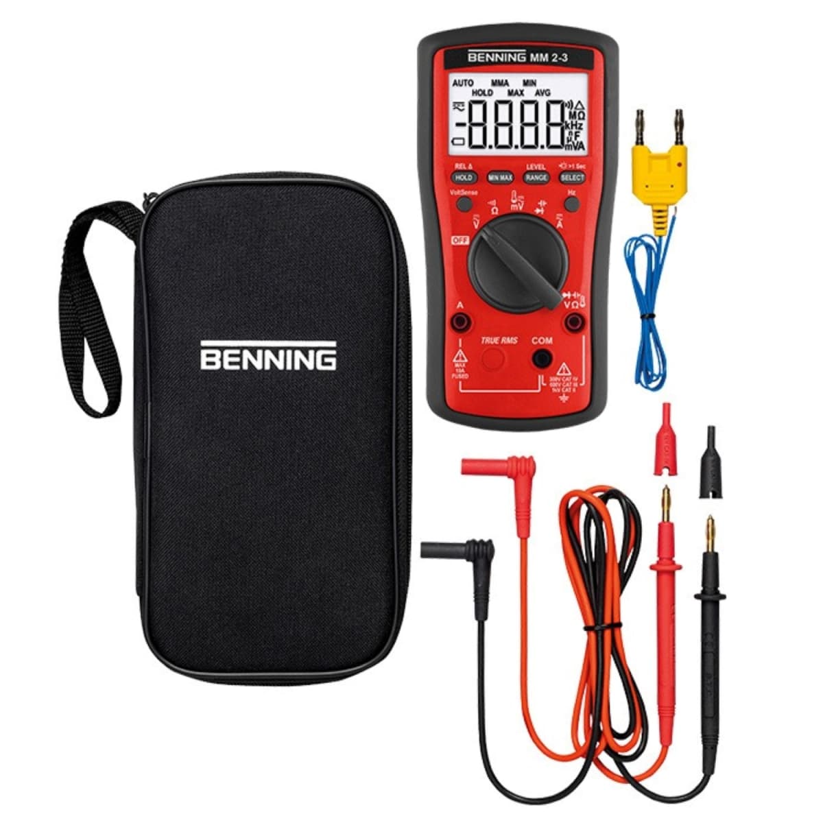 Benningmm 2-3 Digitale Multimeter TRUE RMS - AC/DC 1000V&10A - CAT III 1000V / CAT IV 600V thumbnail 2