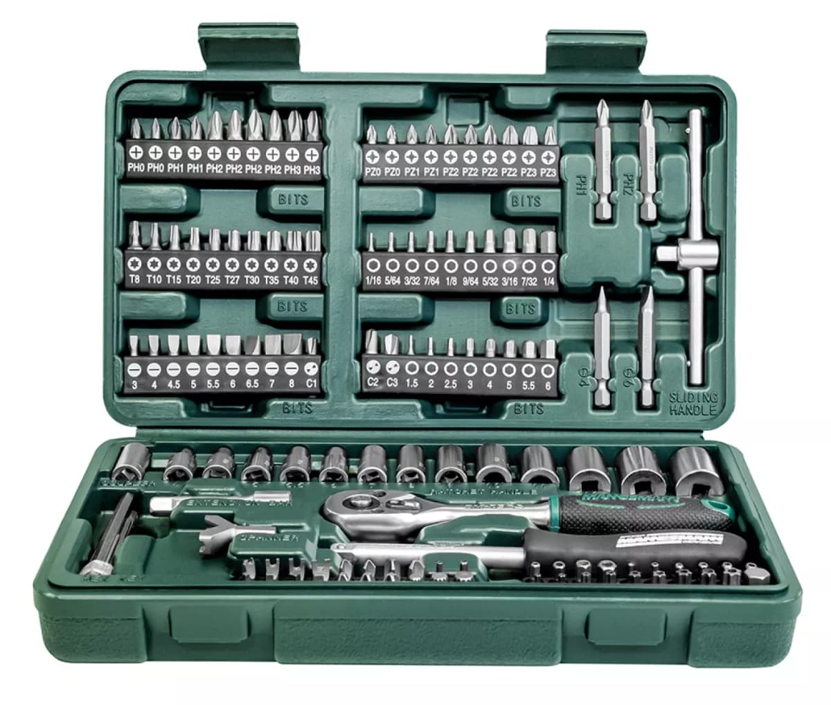 Brüder Mannesmann 29166 130-delige Bit / Doppenset thumbnail 2