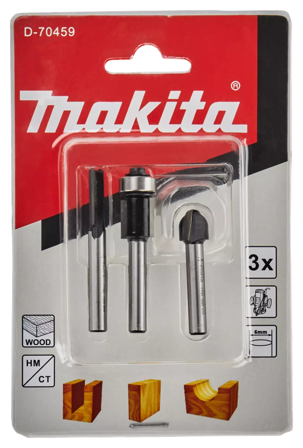 Makita D-70459 3-delige Freesset - 6mm thumbnail 4