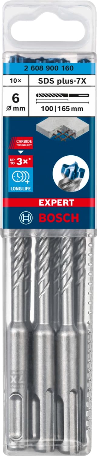Bosch 2608900160 EXPERT Hamerboor SDS Plus-7X 10st 6x100x165mm thumbnail 2