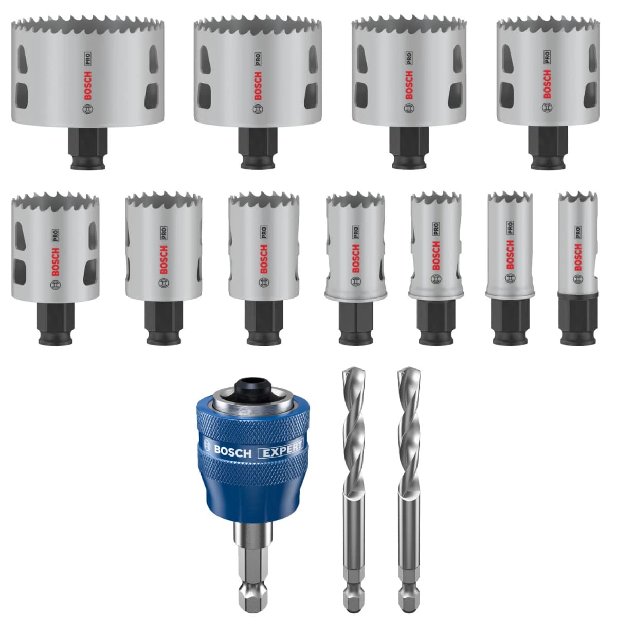 Bosch 2608594434 PRO 14-delige Multi Material PC Plus Gatzagenset - 19,22,25,29,35,38,44,51,57,64,76mm