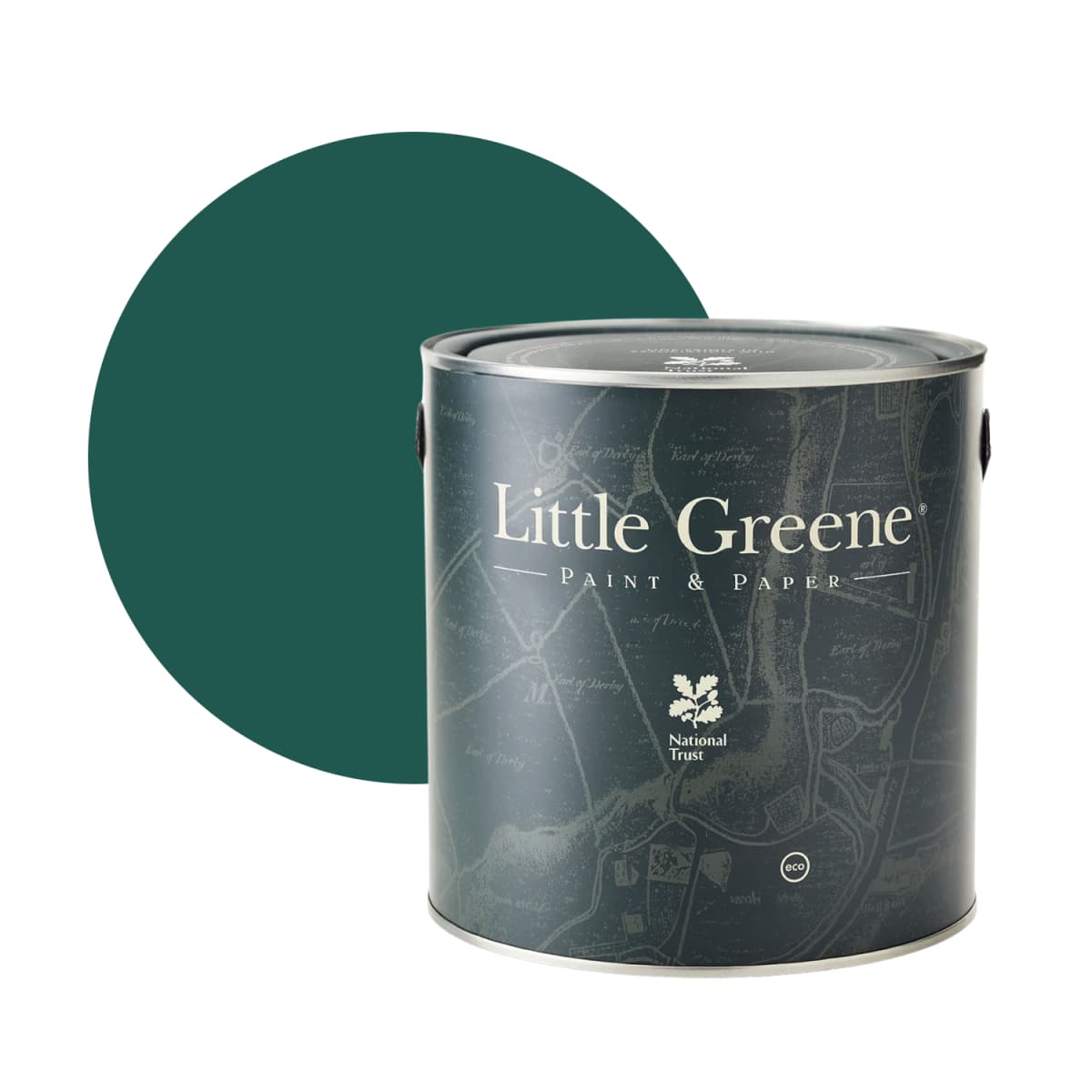 Little Greene Absolute Matt Emulsion - Mid Azure Green No. 96 - 1L