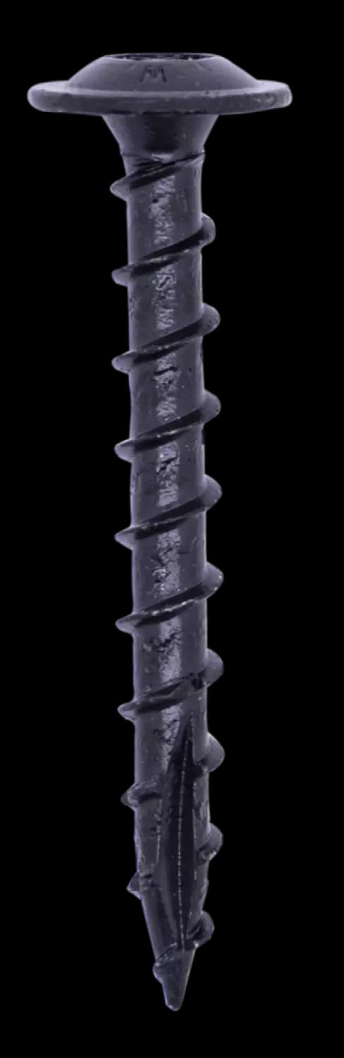 Woodies 61981408 Ultimate Blackline Paalhouderschroef Shield - TX40 - 8.0 X 50mm - Tellerkop - Voldraad - Gecoat (50st)