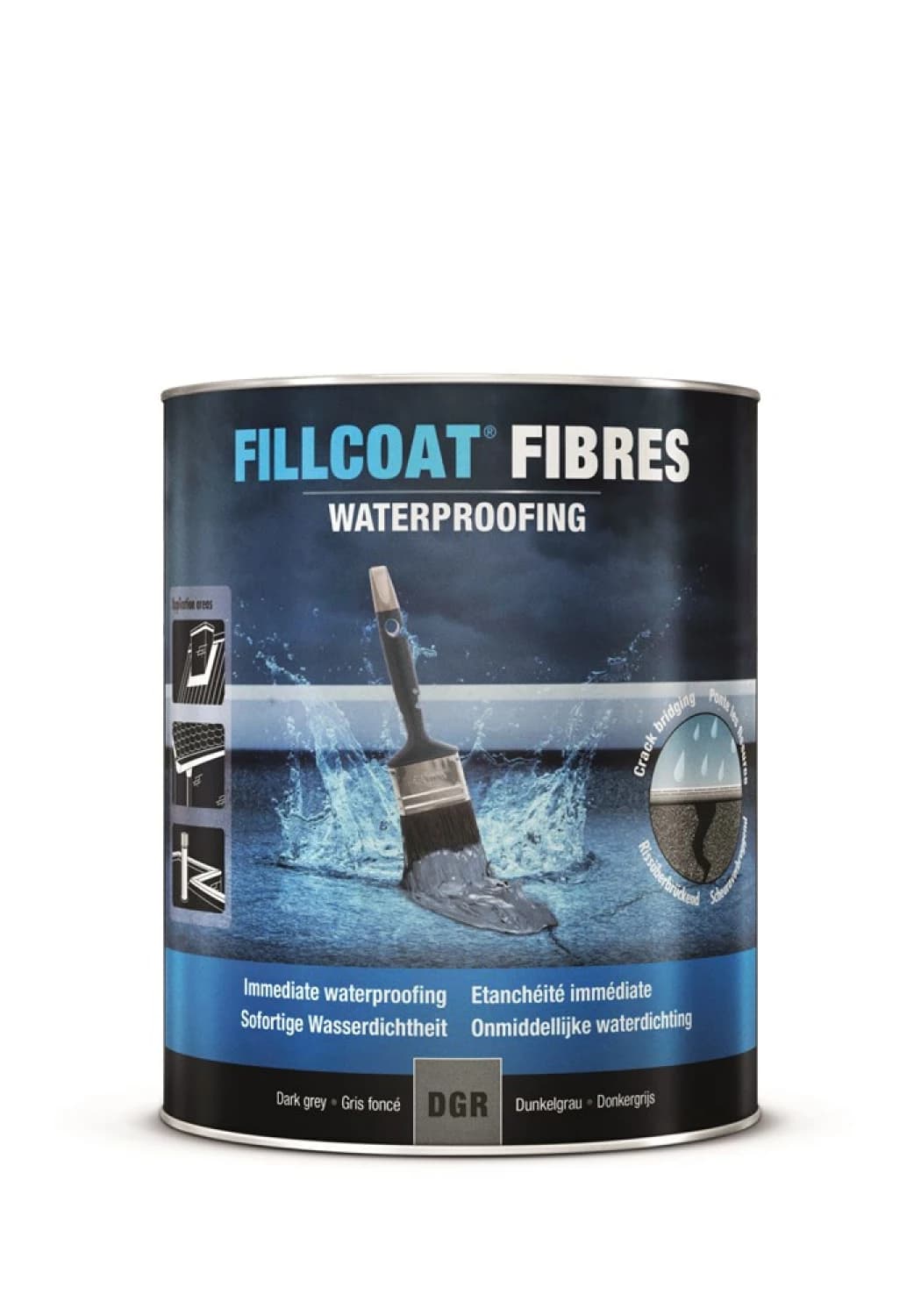 Rust-Oleum Fillcoat Fibres Light Grey - 1L