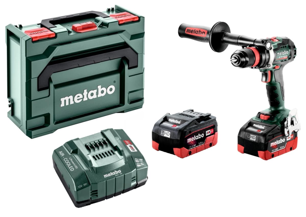 Metabo BS 18 LTX BL Q I 18V Li-ion Accu Boor-/schroefmachine Set (2 X 5.5Ah LiHD Accu) In MetaBOX- Koolborstelloos