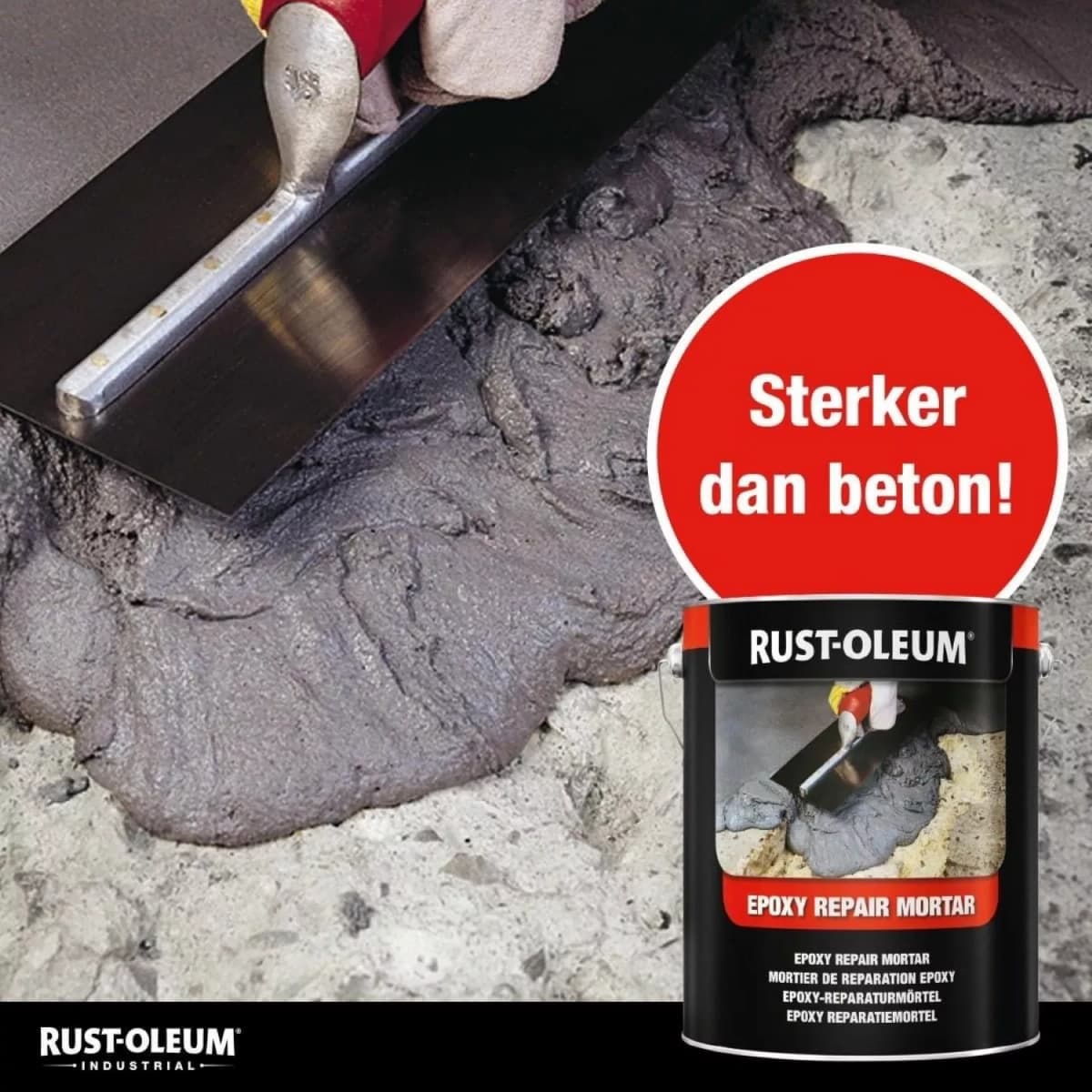 Rust-Oleum 5180 Epoxy Reparatiemortel Donkergrijs - 2,5kg thumbnail 2