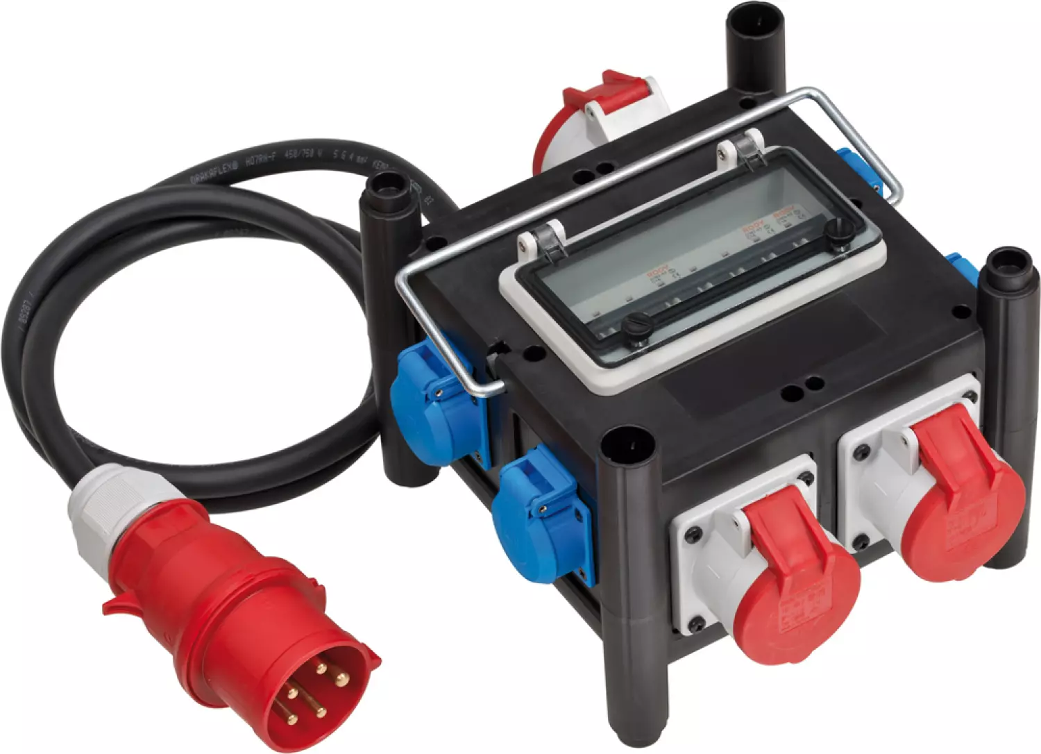 Brennenstuhl 1153690400 Compacte Rubberen Stroomverdeler BSV 3/32 2 - IP44 - 2m - H07RN-F 5G4,0