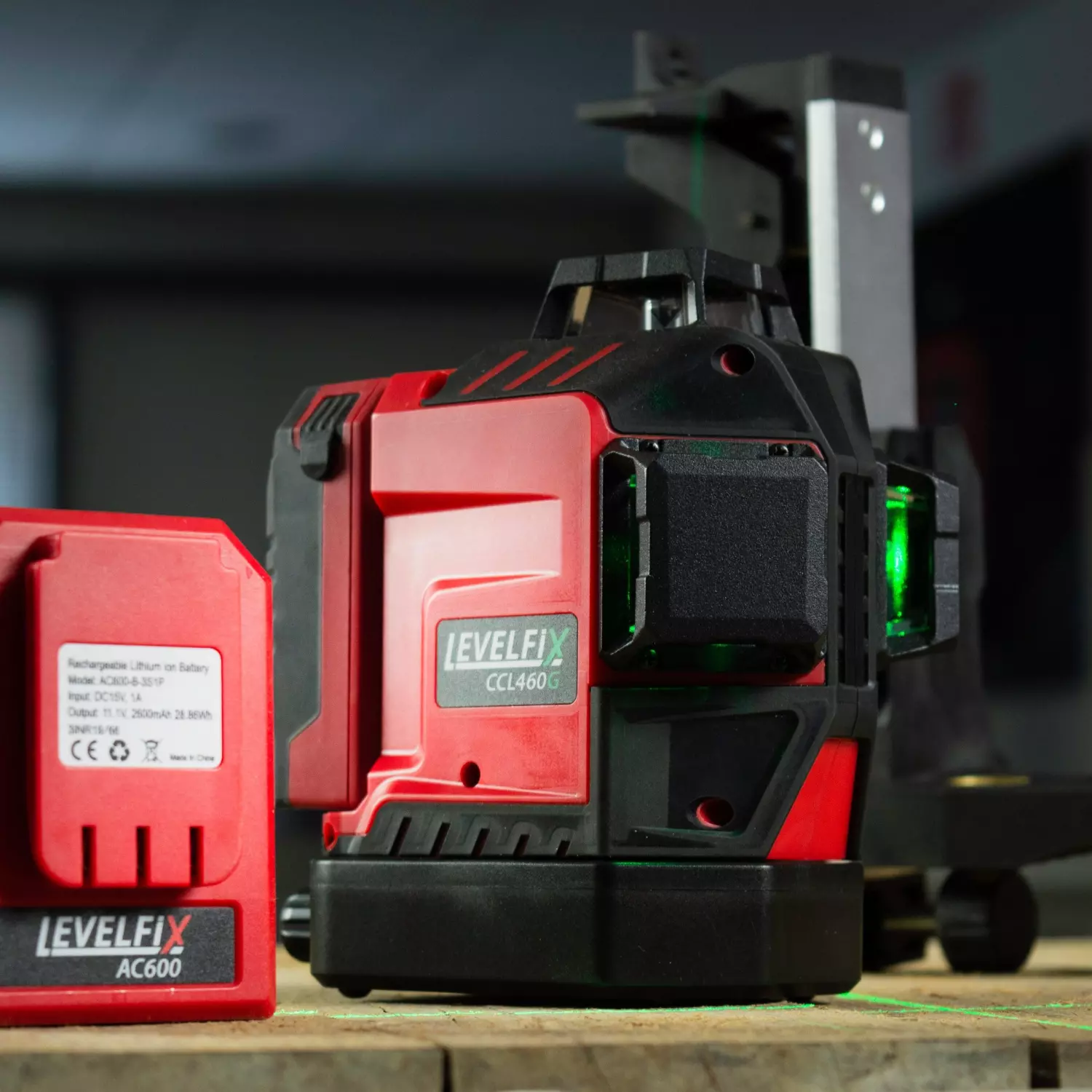 Levelfix CCL460G SET 3D Cone / Kruislijnlaser 3x360° Incl. Statief - Groen - 40m thumbnail 4