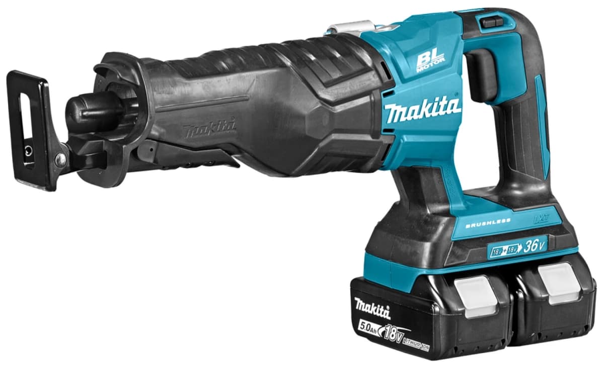 Makita DJR360PT2 36V (2x18V) Li-Ion Accu Reciprozaag Set (2x 5.0Ah Accu) In Koffer - Snelwissel - Variabel - Koolborstelloos thumbnail 2