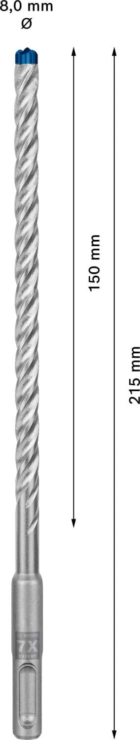 Bosch 2608900168 EXPERT Hamerboor SDS Plus-7X - 8x150x215mm (10st) thumbnail 4