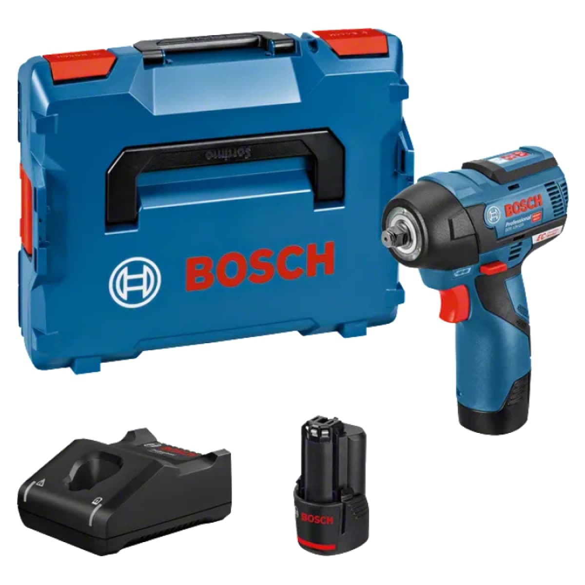 Bosch GDS 12V-115 12V Li-ion Accu Draaislagmoeraanzetter Set (2x 3.0Ah Accu) In L-Boxx - 115Nm - 3/8"- Koolborstelloos