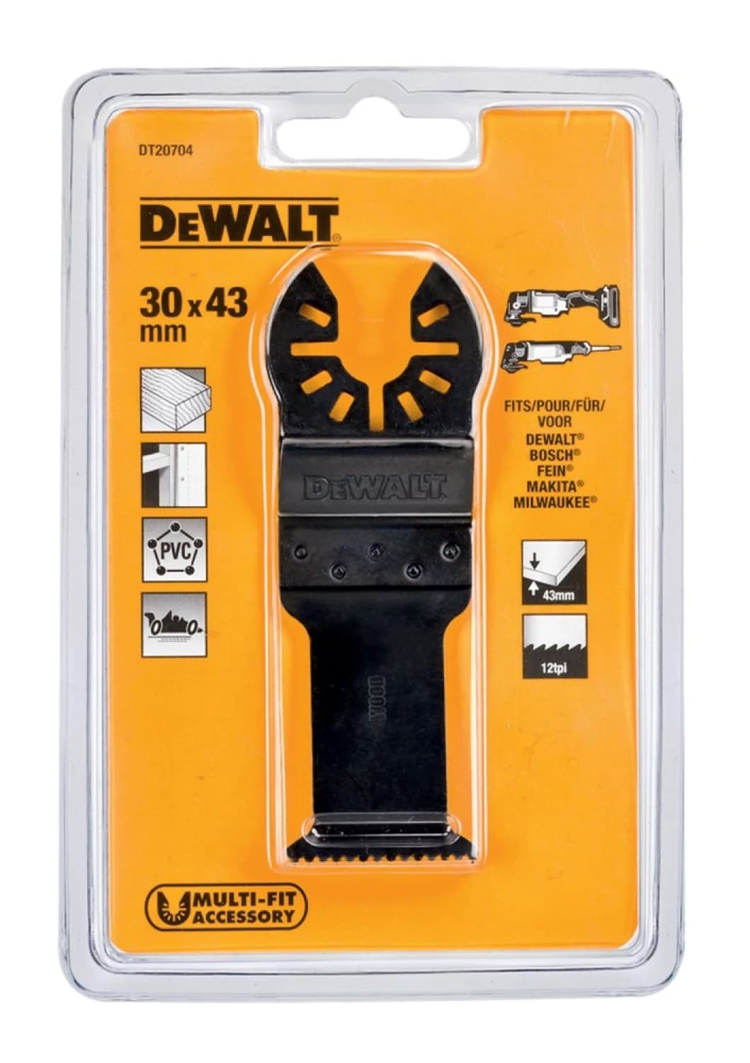 DeWALT DT20704 Universeel Multitool Zaagblad Voor Hout - 31mm