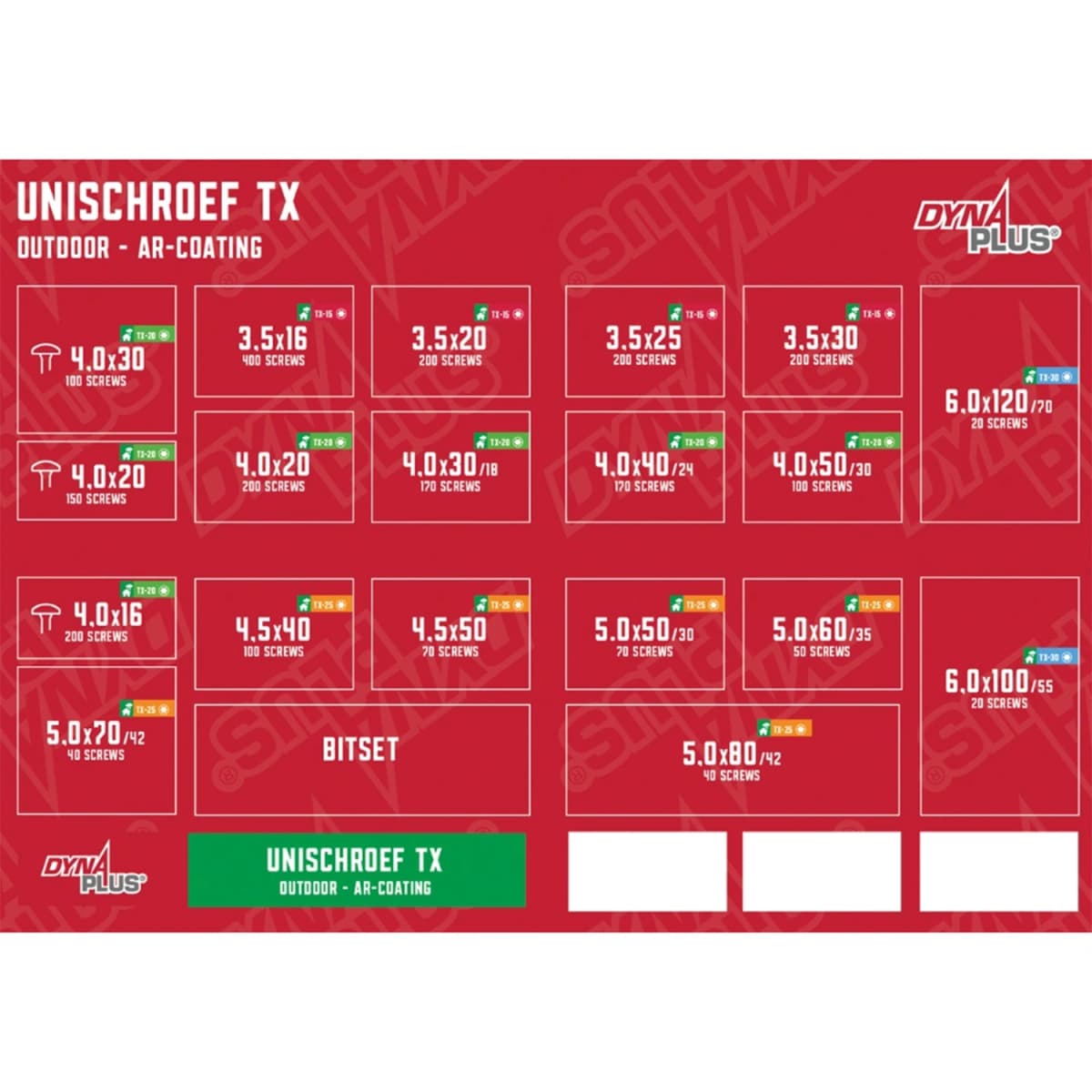 Dynaplus 0289.30.00010 2500-delige L-Boxx Assortimentskoffer - Outdoor - Verzinkt - Torx - Inclusief Bitset thumbnail 4