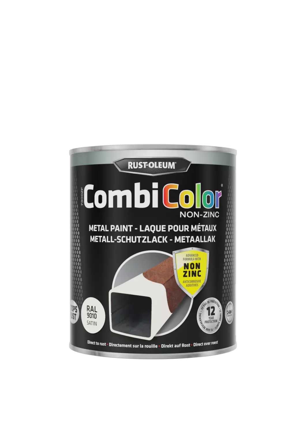 Rust-Oleum Combicolor Zinkvrij Zijdeglans Ral 9010 0,75L