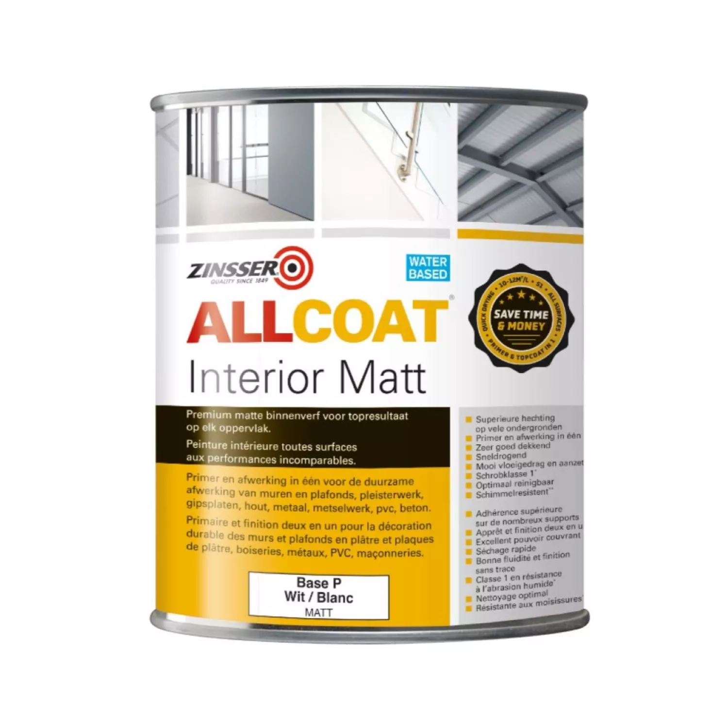 Zinsser® Allcoat Interior Matt - Op Kleur Gemengd - 1L
