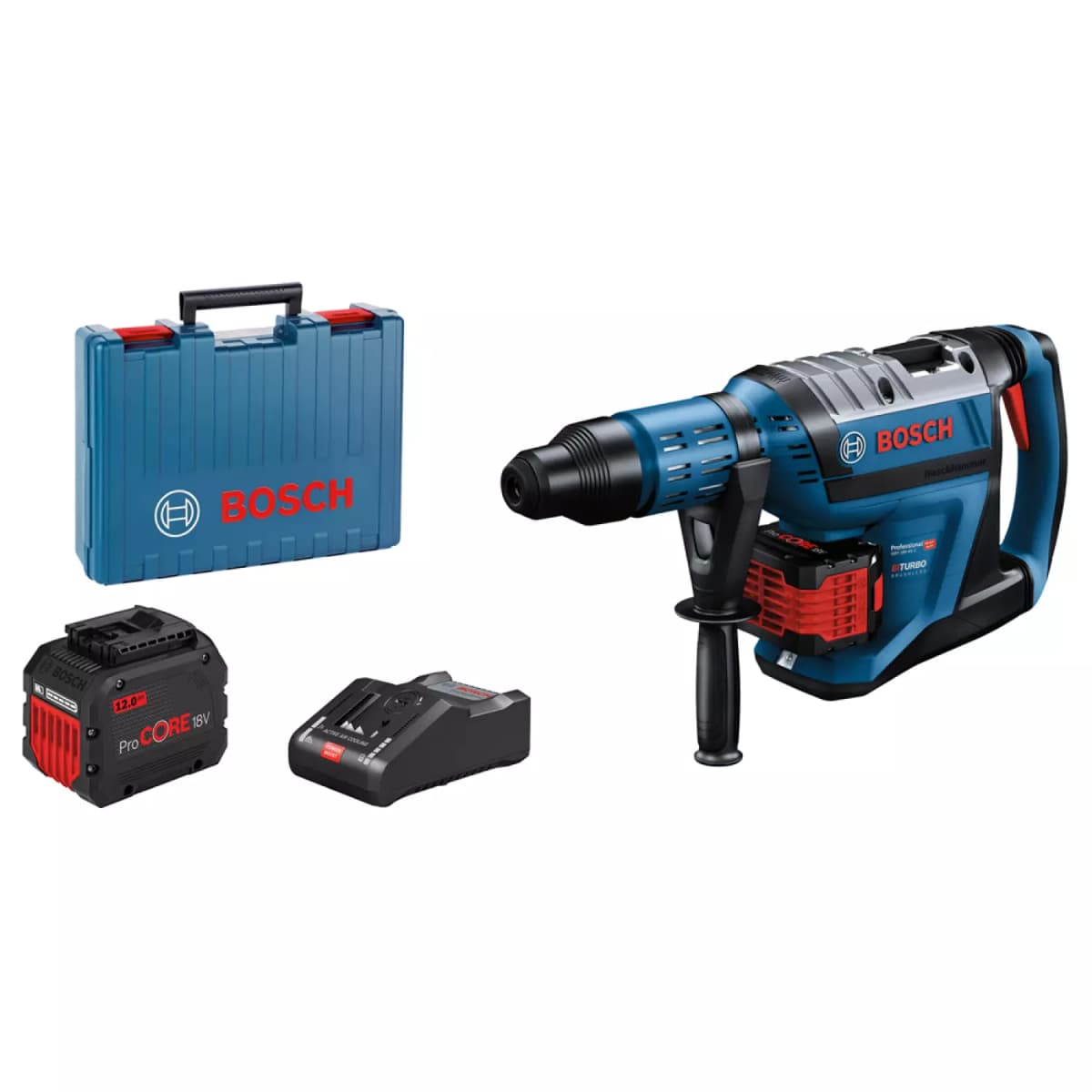 Bosch GBH 18V-45 C 18V Li-Ion Accu BiTurbo SDS-max Combihamer Set (2x 12Ah) In Koffer - 12,5 J