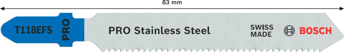 Bosch PRO T118EFS Stainless Steel Decoupeerzaagblad - 83mm - RVS (5st) thumbnail 4