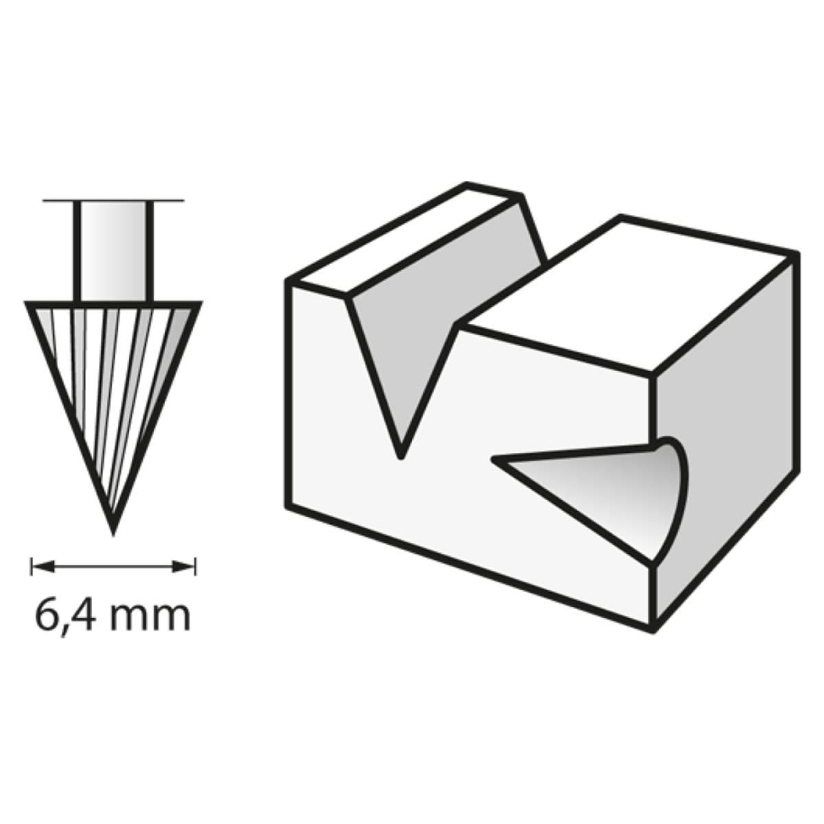 DREMEL 125JA Hogesnelheidsfrees - HSS Speervorm - 6,4 X 38mm thumbnail 2