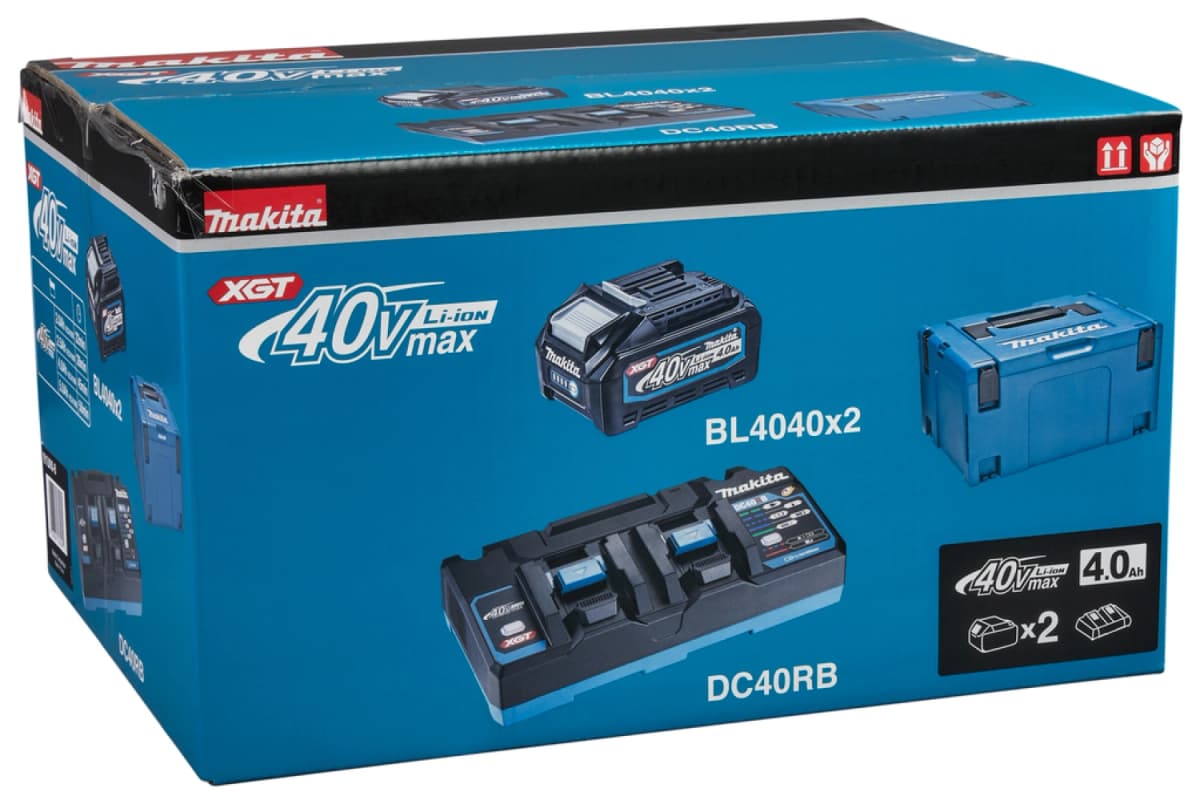 Makita 191U00-8 40V XGT Li-Ion Accu Starterset (2x 4.0Ah) + Duolader In Mbox thumbnail 4