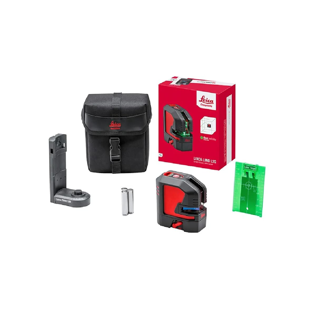 Leica Lino L2Gs-1 Kruislijnlaser In Tas Incl. Statief - Groen - 2 Lijnen - IP54