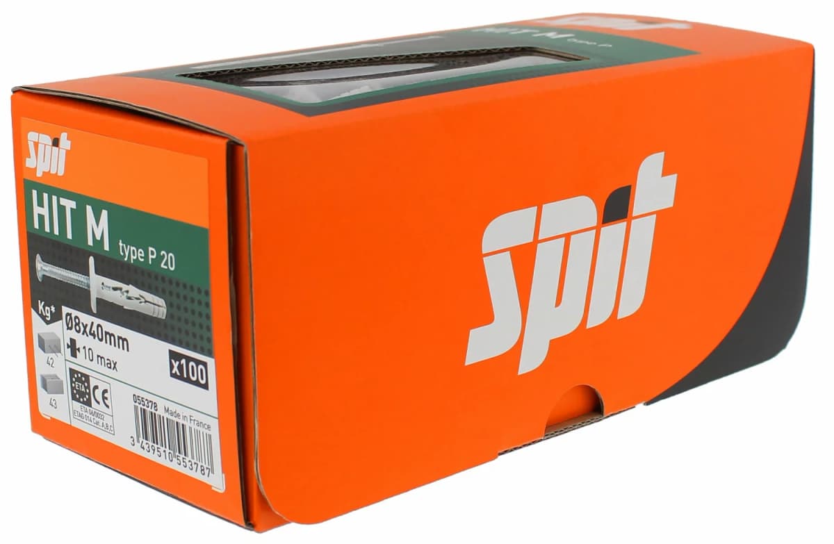 Spit 055378 Slagplug Hit M Met Kraag - 8 X 40mm - PZ2 (100st) thumbnail 2